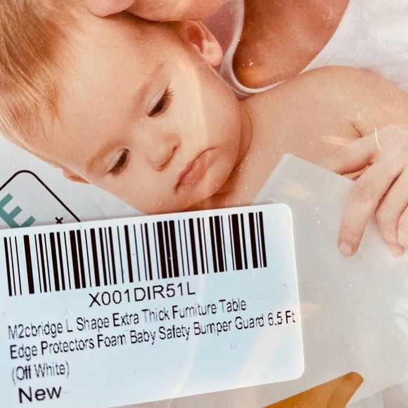 Baby Safety Foam Bumper, M2cBridge 2M, NBR Foam Rubber, Off-White,6.5 Feet/78.5” - Picture 2 of 4